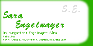 sara engelmayer business card
